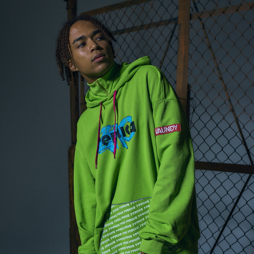 Logo Hoodie “replica ZERO”[Light Green]