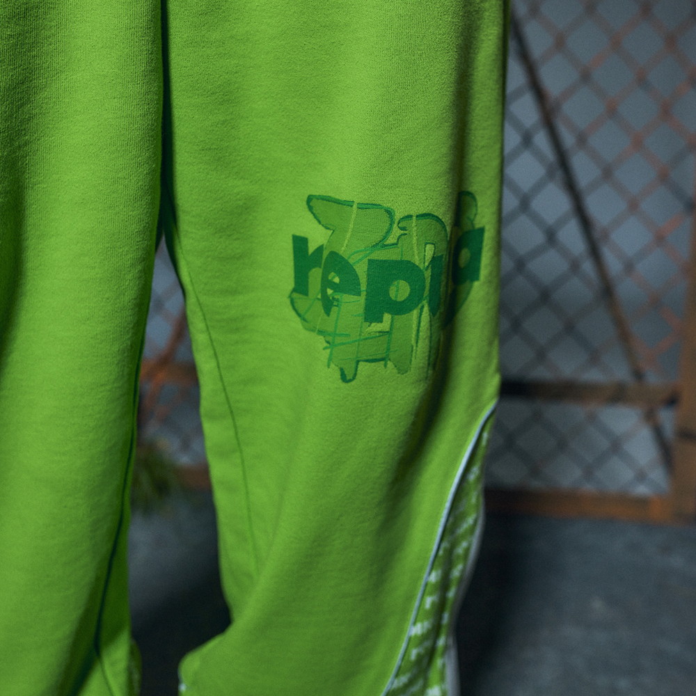 Logo Sweat Bottoms “replica ZERO”[Light Green]
