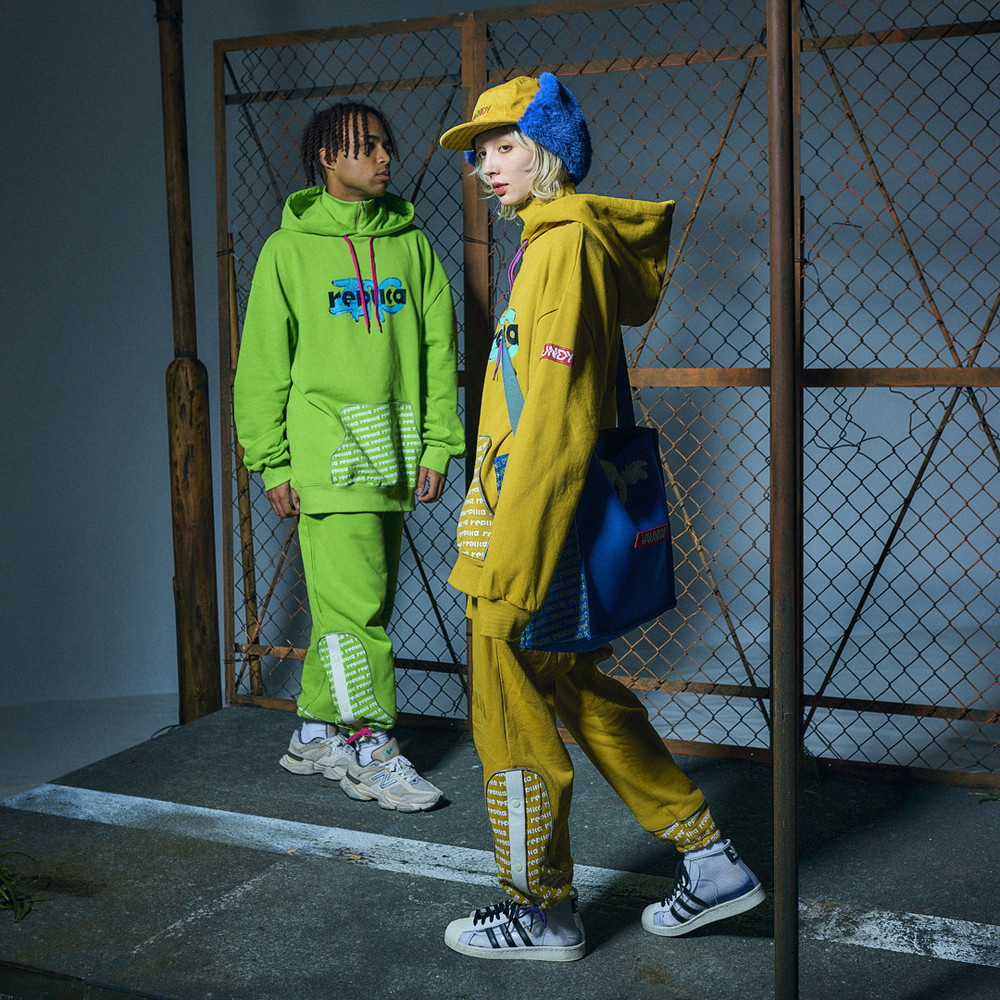 Logo Hoodie “replica ZERO”[Mustard]