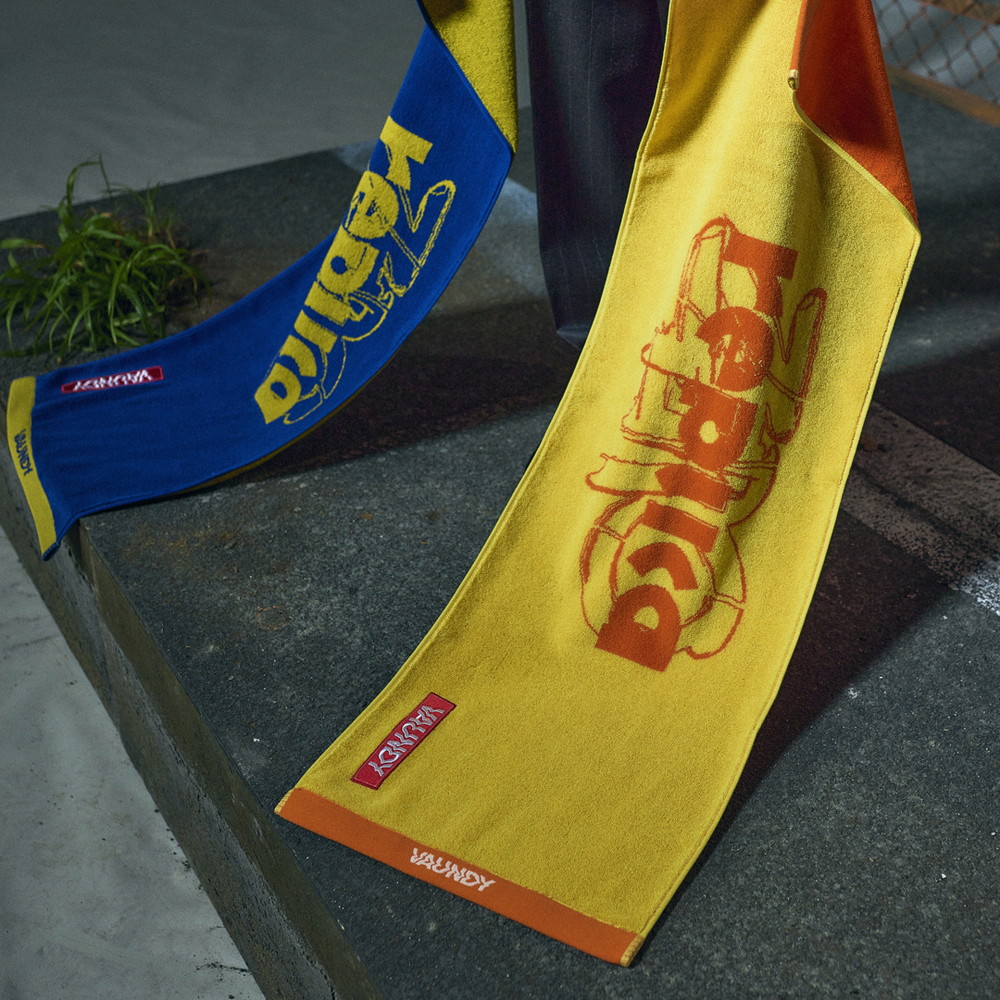 Logo Jacquard Towel “replica ZERO”[Orange x Yellow]