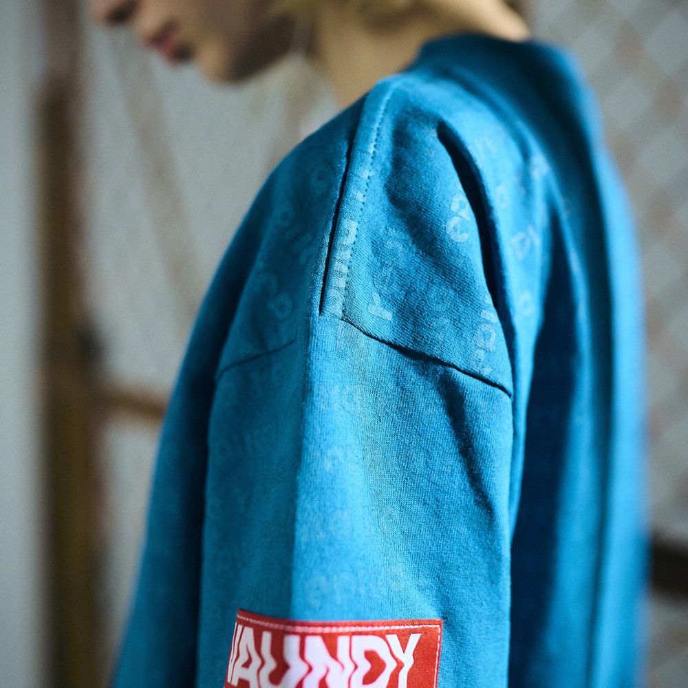 【VAWS limited】Short Sleeve Patterned T-shirt “replica ZERO”[Blue Green]