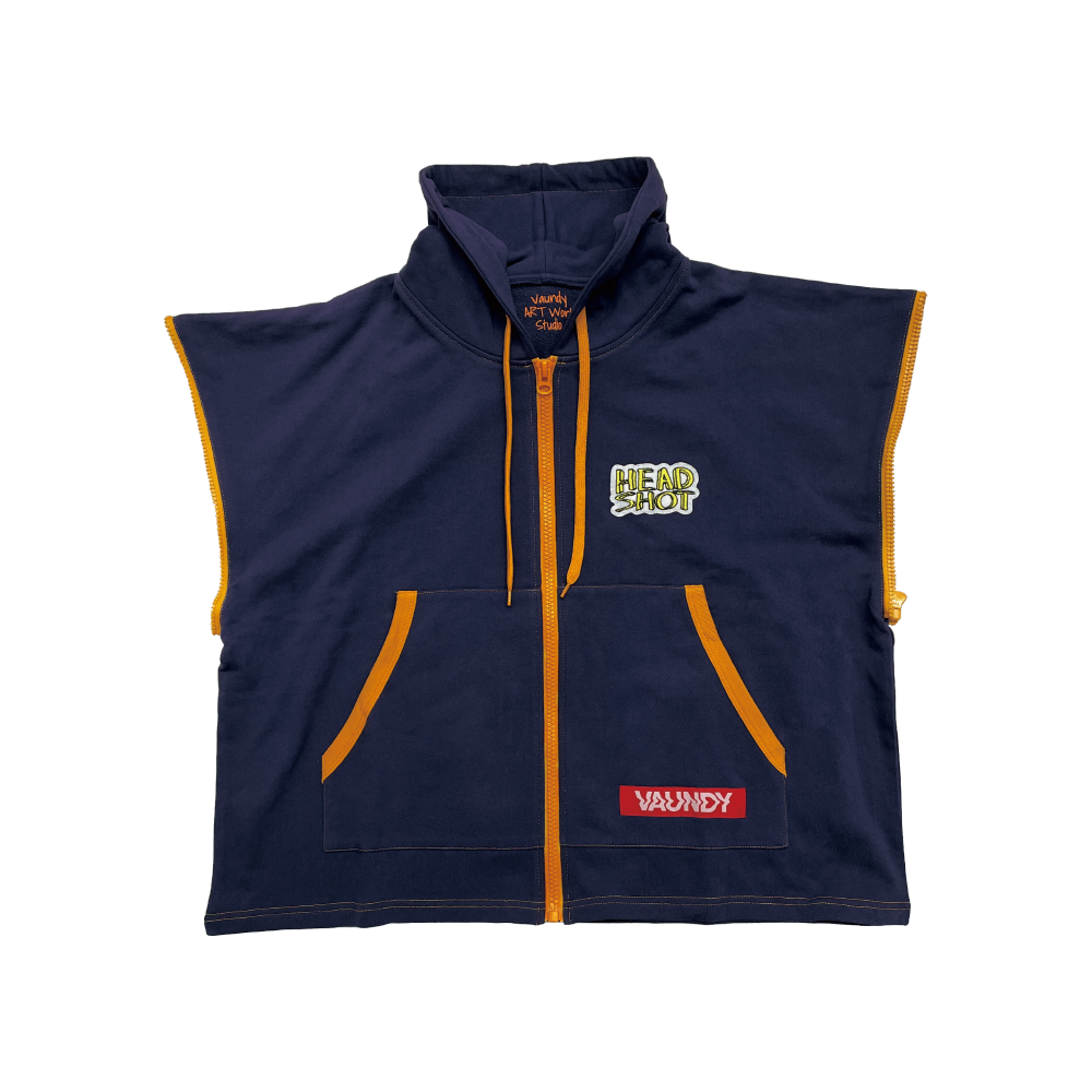 【受注販売】Short Sleeve Zip Hoodie “HEADSHOT”