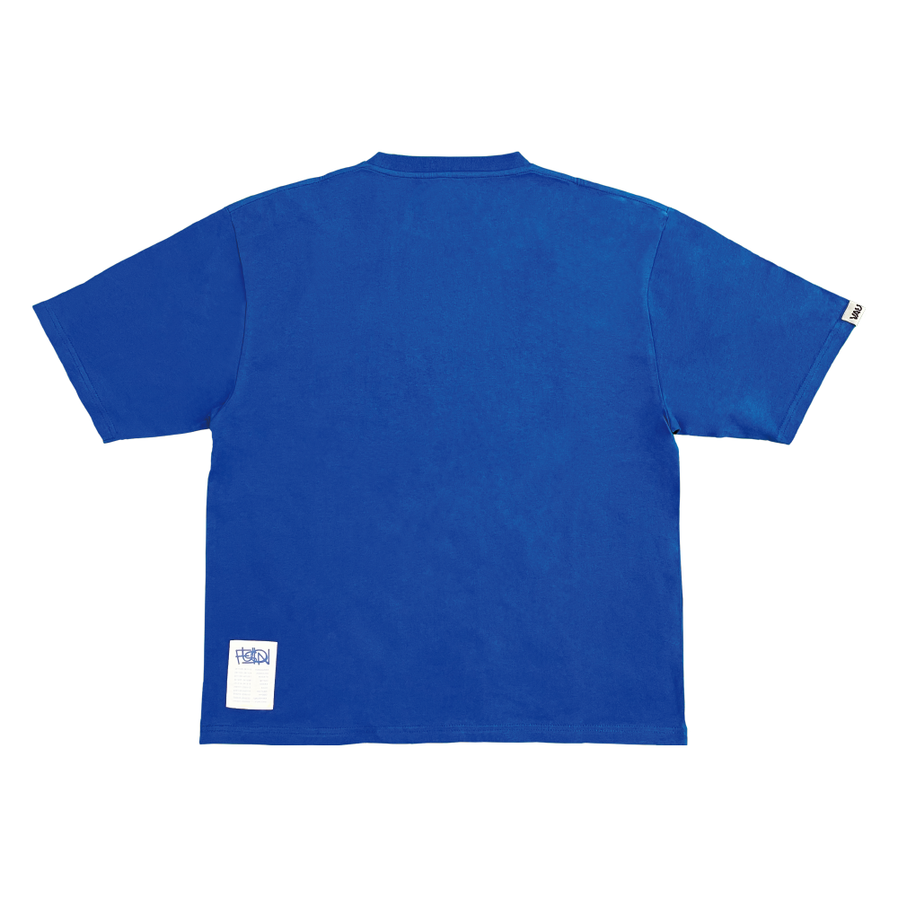 Metal Logo T-shirt "FUSION"［Blue］