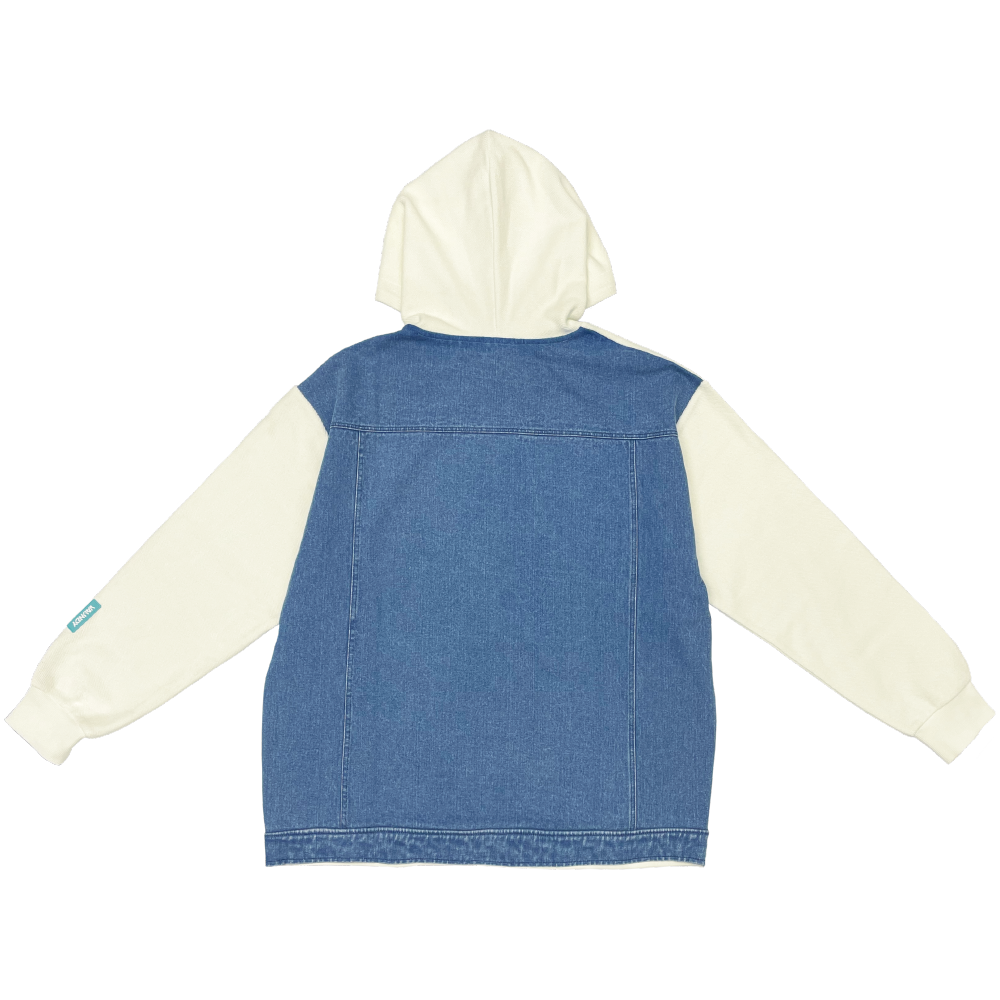 Logo Hoodie "FUSION" ［White × Denim］