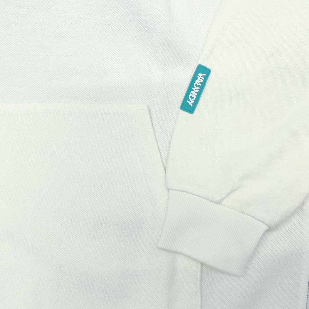 Logo Hoodie "FUSION" ［White × Denim］