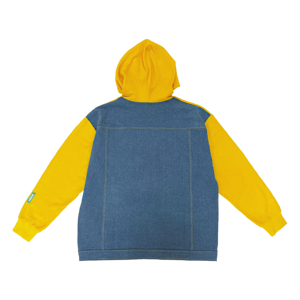 【VAWS limited】Logo Hoodie "FUSION" ［Yellow × Denim］