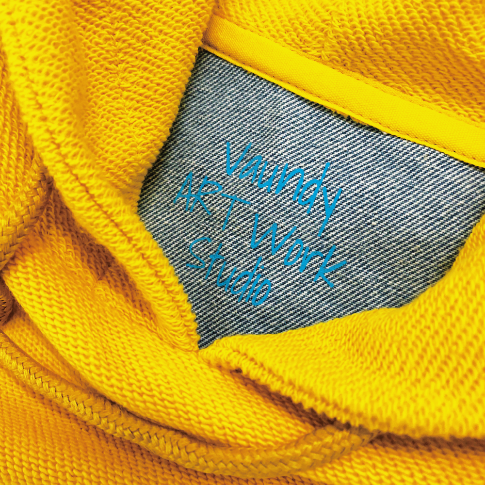 【VAWS limited】Logo Hoodie "FUSION" ［Yellow × Denim］