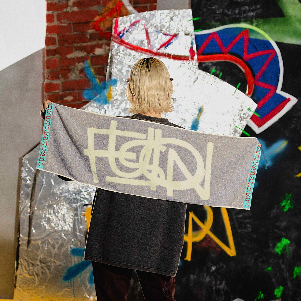 Glitter Logo Towel "FUSION"