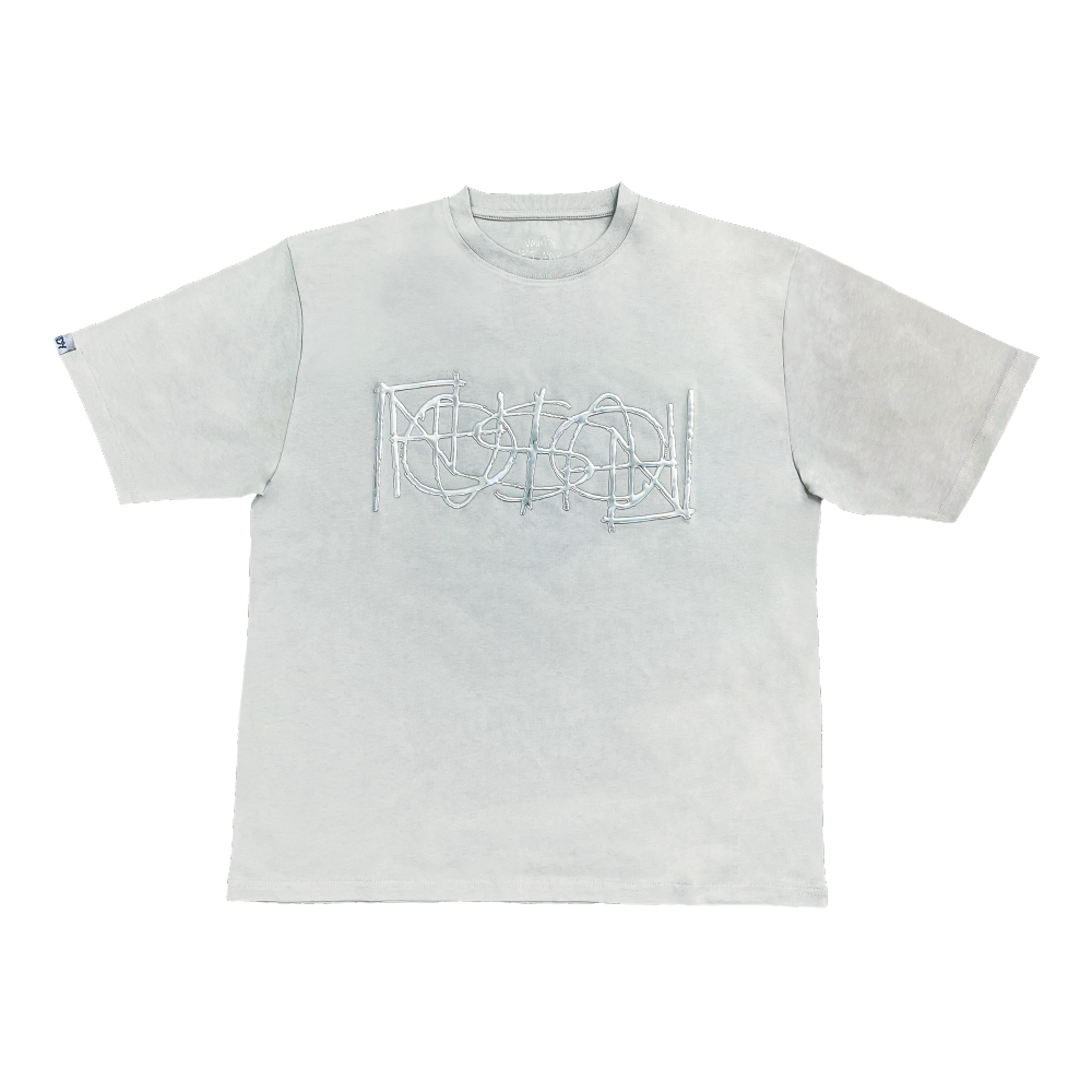 Metal Logo T-shirt "FUSION"［Gray］