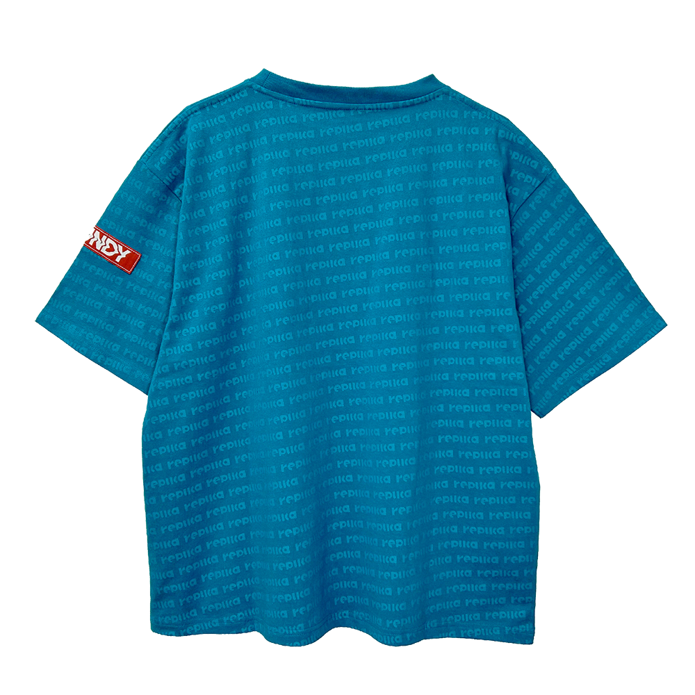 【VAWS limited】Short Sleeve Patterned T-shirt “replica ZERO”[Blue Green]