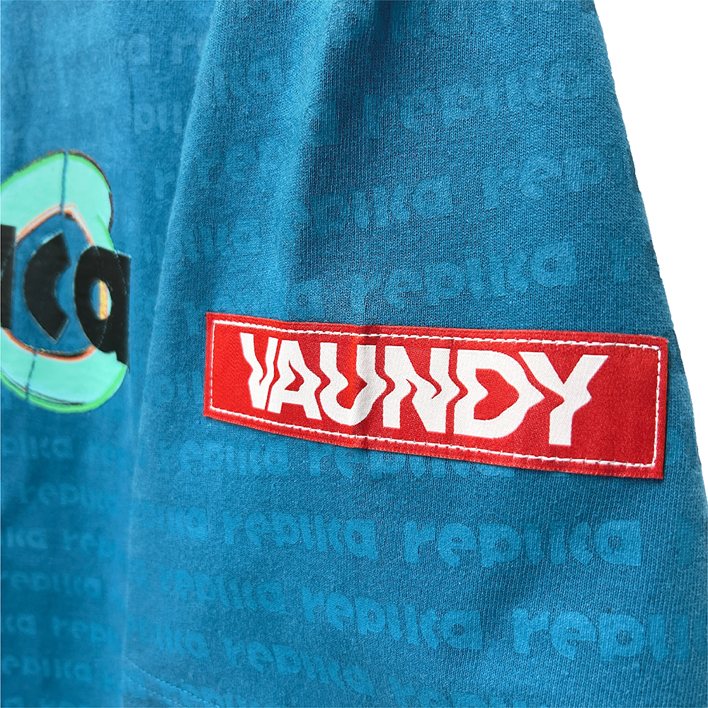 【VAWS limited】Short Sleeve Patterned T-shirt “replica ZERO”[Blue Green]