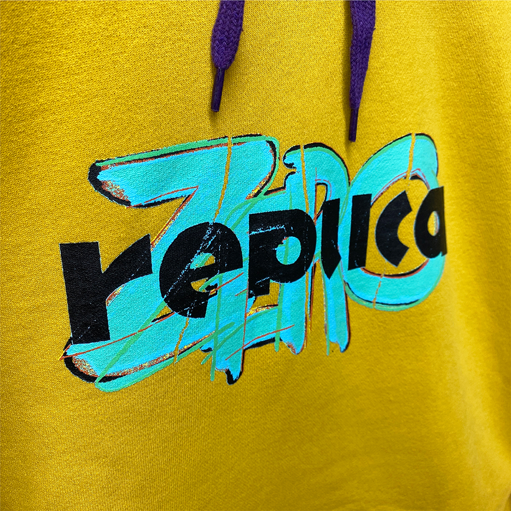 Logo Hoodie “replica ZERO”[Mustard]