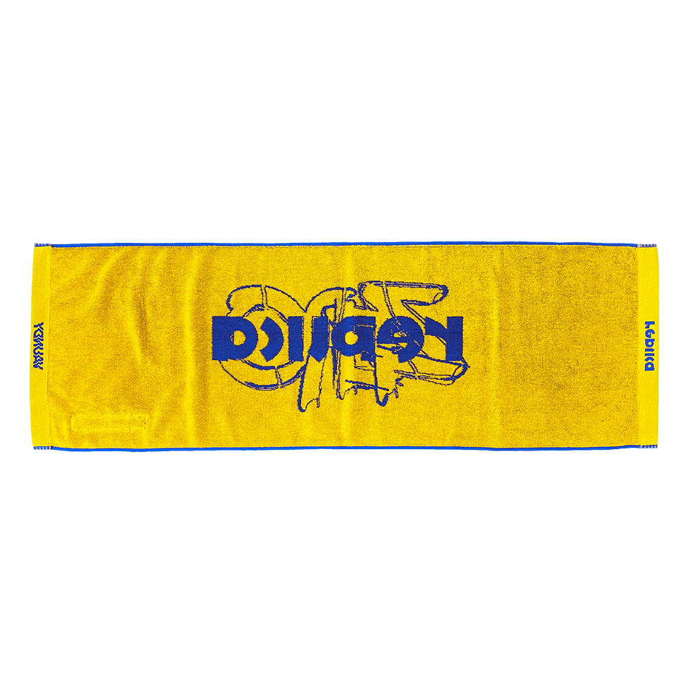 Logo Jacquard Towel “replica ZERO”[Navy x Yellow]
