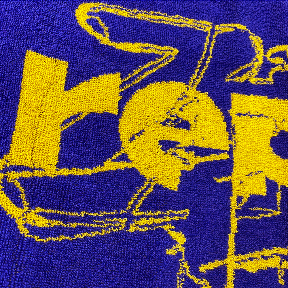 Logo Jacquard Towel “replica ZERO”[Navy x Yellow]