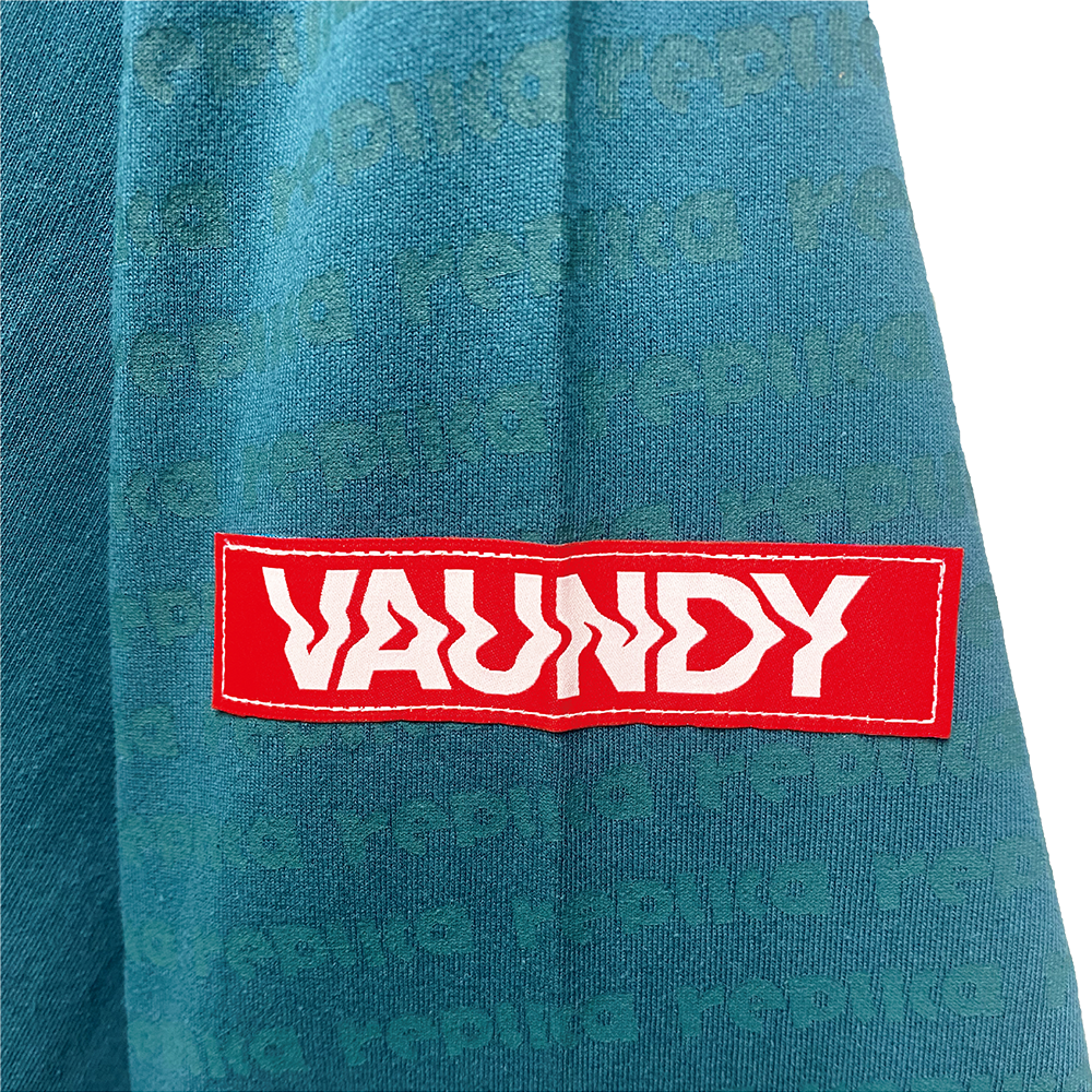 Long Sleeve Patterned T-shirt “replica ZERO”[Blue Green]