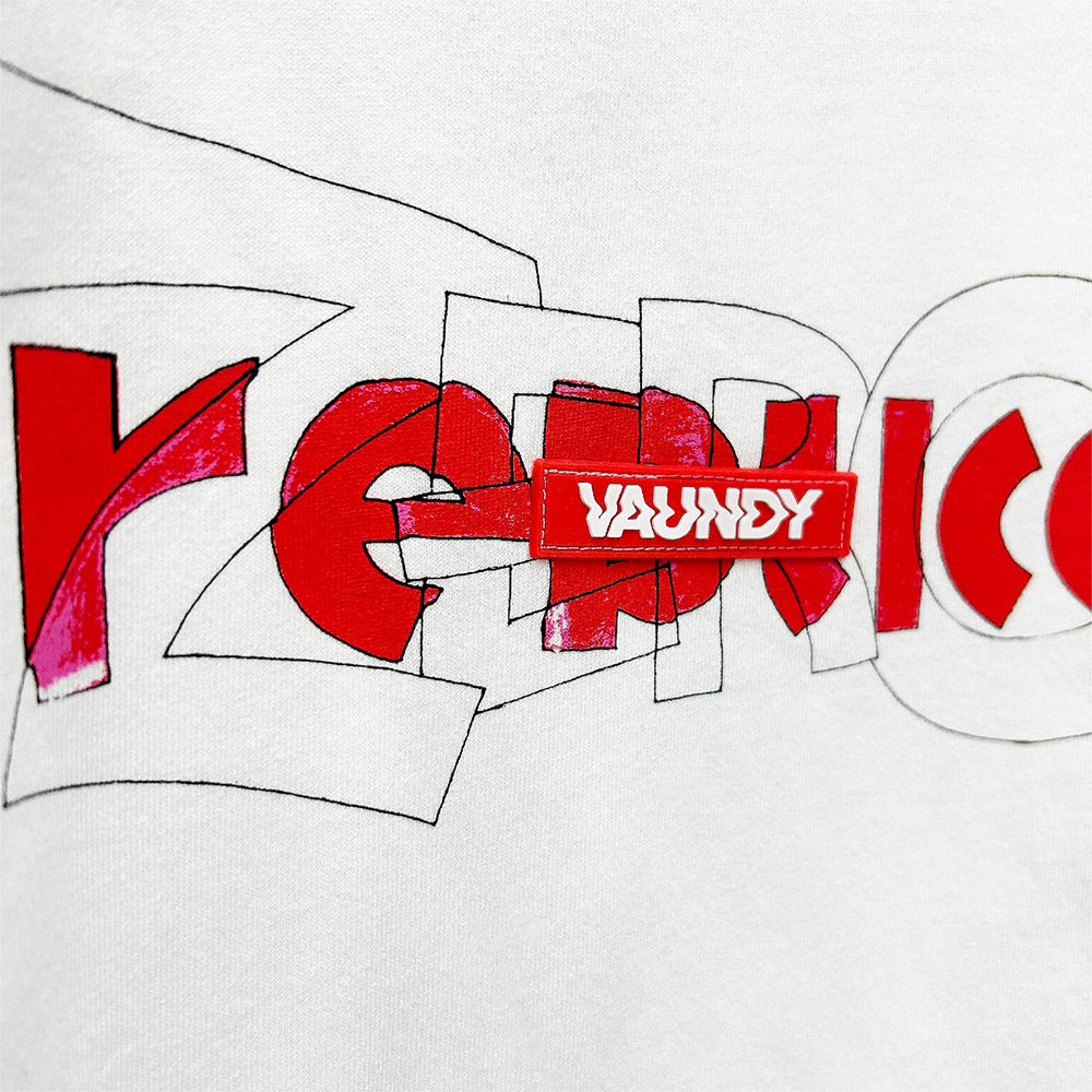Logo Ringer T-shirt “replica ZERO” [Red x White]