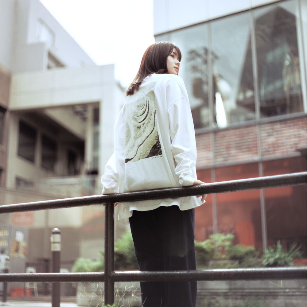 Long Sleeve T-shirts “SHINKOKYU”[White ]