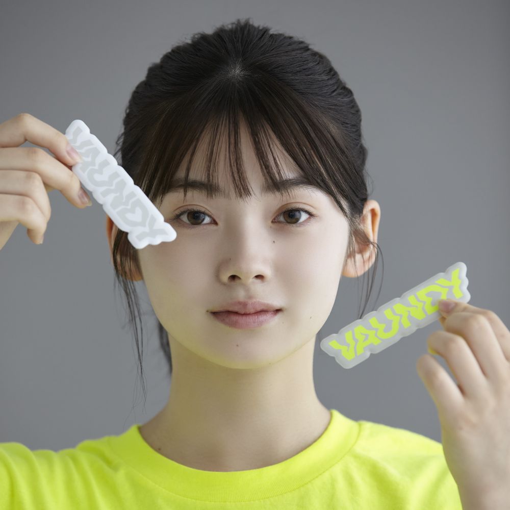 Air Sticker[Fluorescent Yellow×Light Gray]