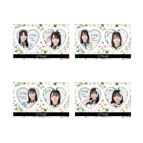 STU48 個別ハート缶バッジ2個セット(ボタニカル)