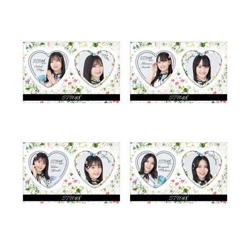STU48 個別ハート缶バッジ2個セット(ボタニカル)