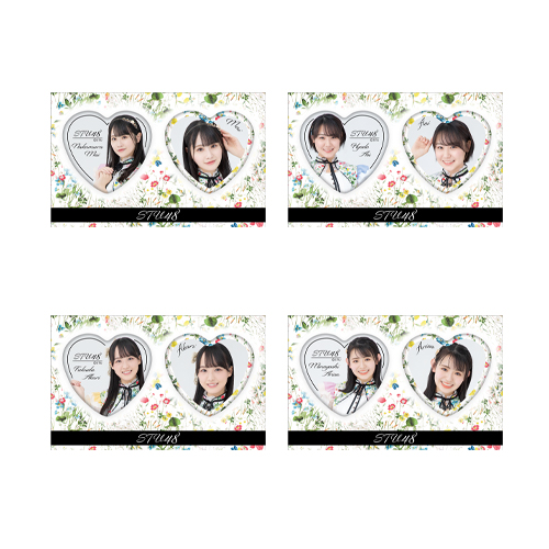 STU48 個別ハート缶バッジ2個セット(ボタニカル)