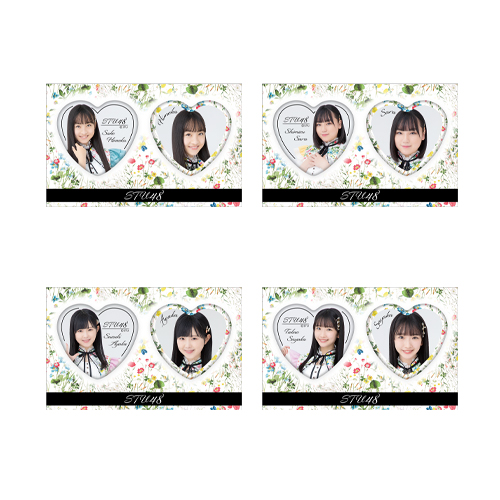 STU48 個別ハート缶バッジ2個セット(ボタニカル)
