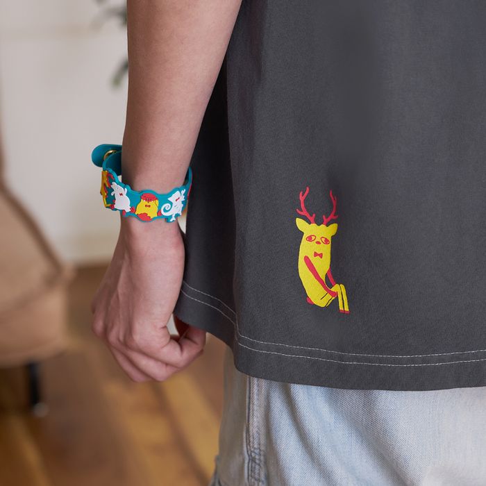 「月と猫のダンス」再び踊る動物Tシャツ＜グレー＞【後書き会員限定】