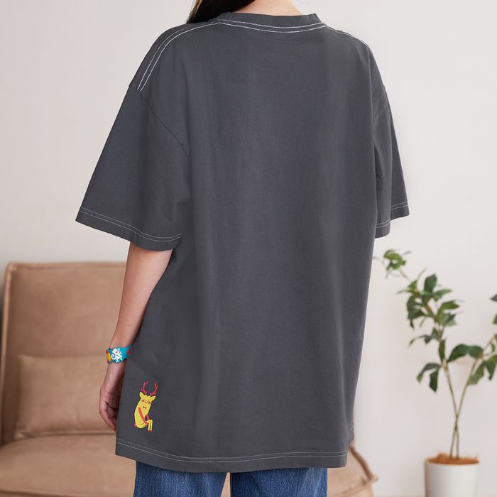 「月と猫のダンス」再び踊る動物Tシャツ＜グレー＞【後書き会員限定】