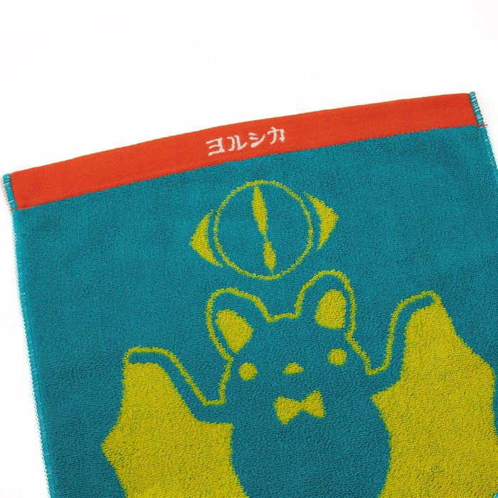 「月と猫のダンス」再び踊る動物ジャガードタオル<青緑>【後書き会員限定】