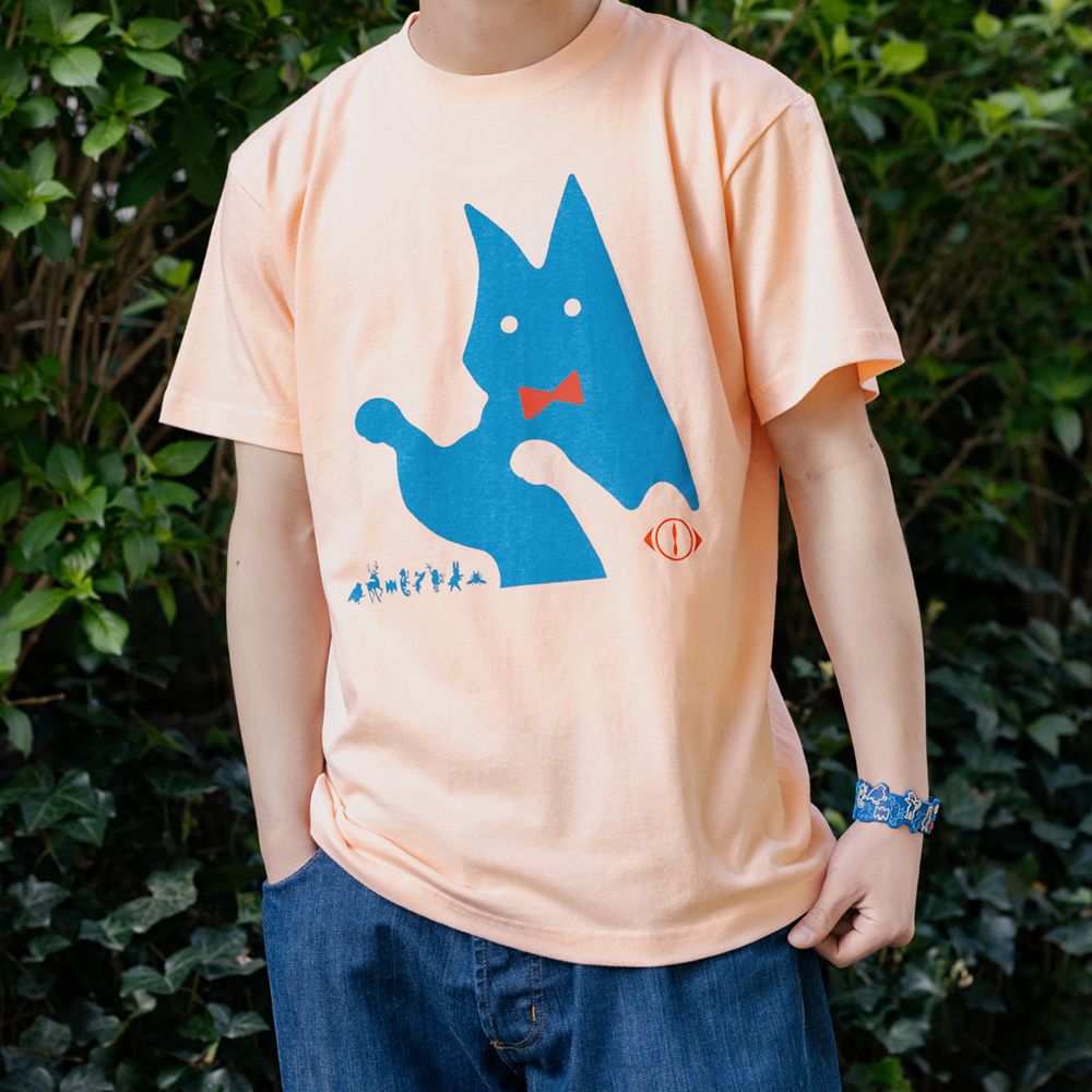 「月と猫のダンス」踊る動物Tシャツ〈猫〉