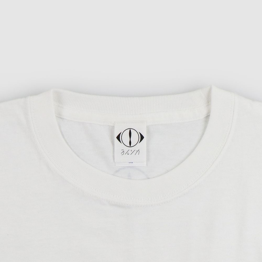 「月と猫のダンス」踊る動物Tシャツ〈白〉