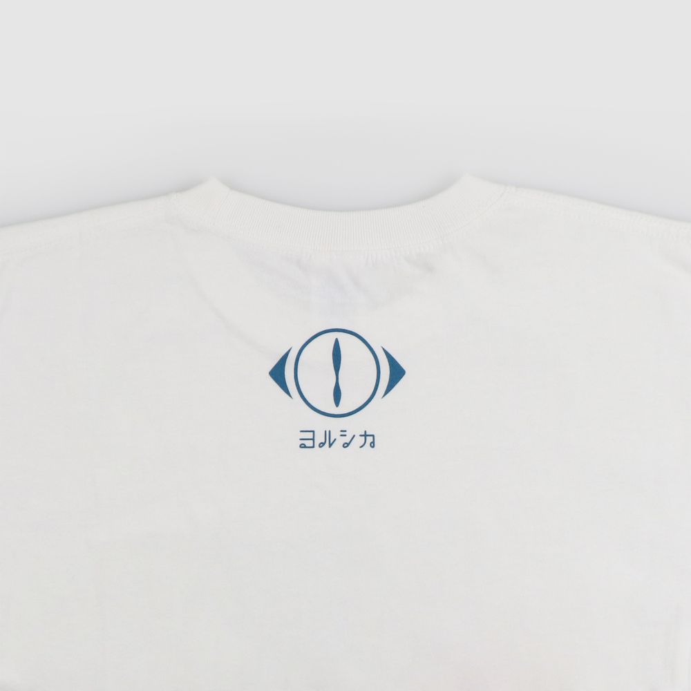 「月と猫のダンス」踊る動物Tシャツ〈白〉