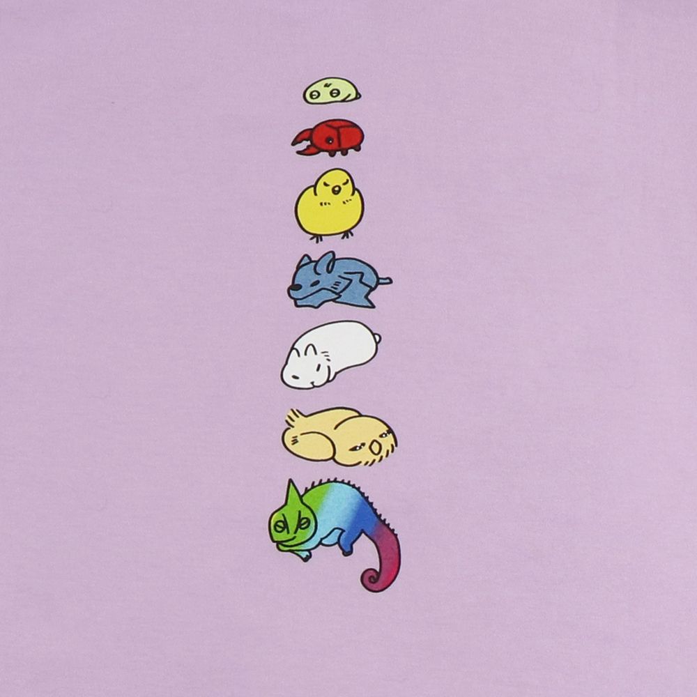 suisデザイン「月と猫のダンス(踊らない)」ロングTシャツ〈ぽっぷ〉