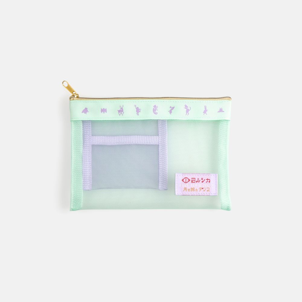 「月と猫のダンス」踊る動物メッシュポーチ