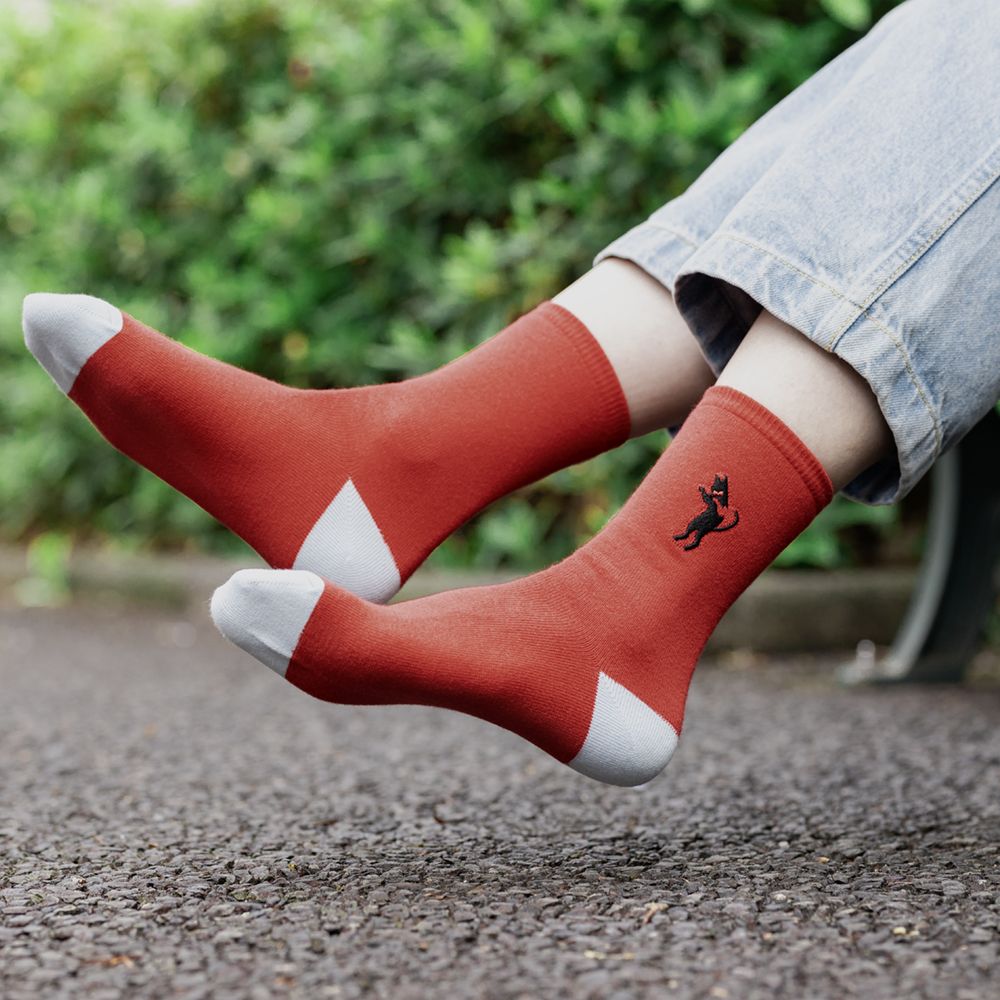 「月と猫のダンス」踊る動物靴下〈SMALL SIZE〉