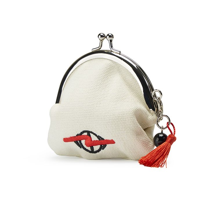 盗作再演 盗がま口ポーチA(白)