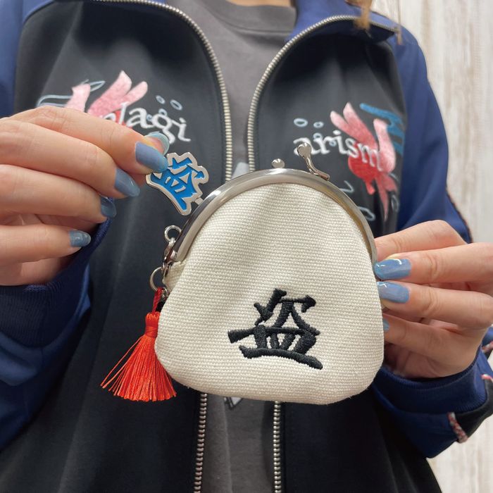 盗作再演 盗がま口ポーチA(白)