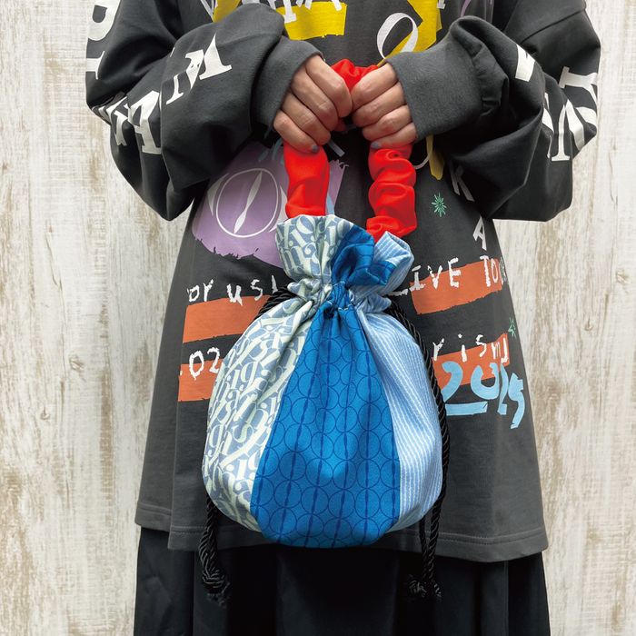 盗作再演 巾着風トートバッグ