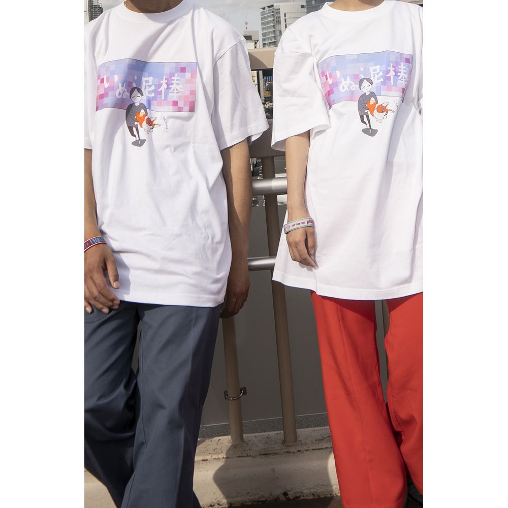 suisデザイン 「いぬ泥棒」ビッグTシャツ