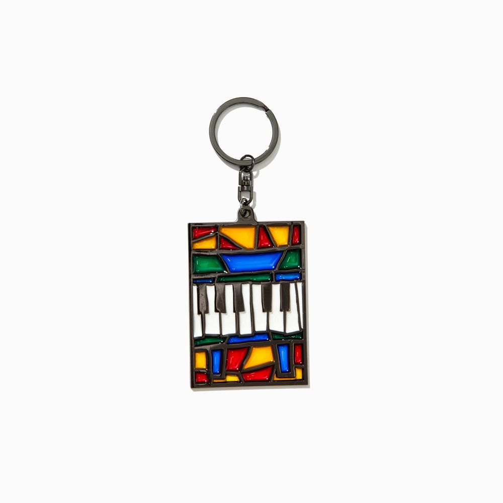 ステンドグラスキーホルダー「ピアノ」