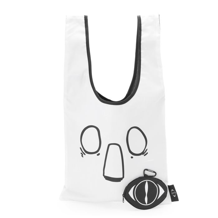 一人称 ポーチ付きリバーシブルエコバッグ