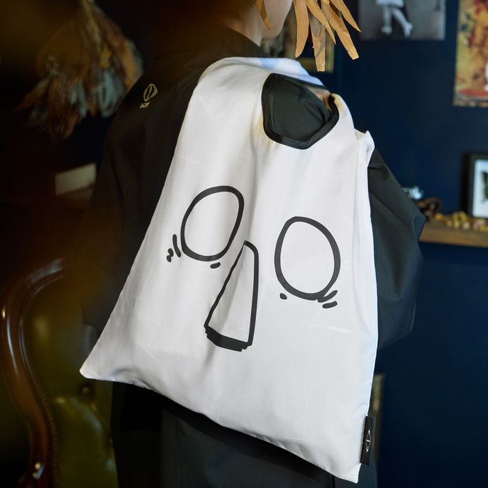 一人称 ポーチ付きリバーシブルエコバッグ