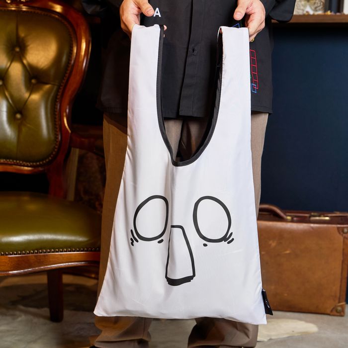 一人称 ポーチ付きリバーシブルエコバッグ