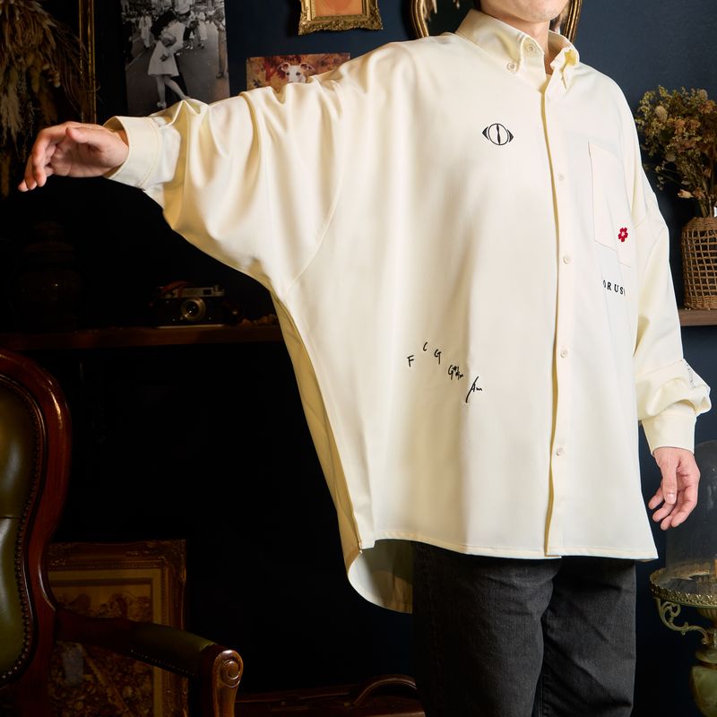 一人称 ロングシャツA(アイボリー)