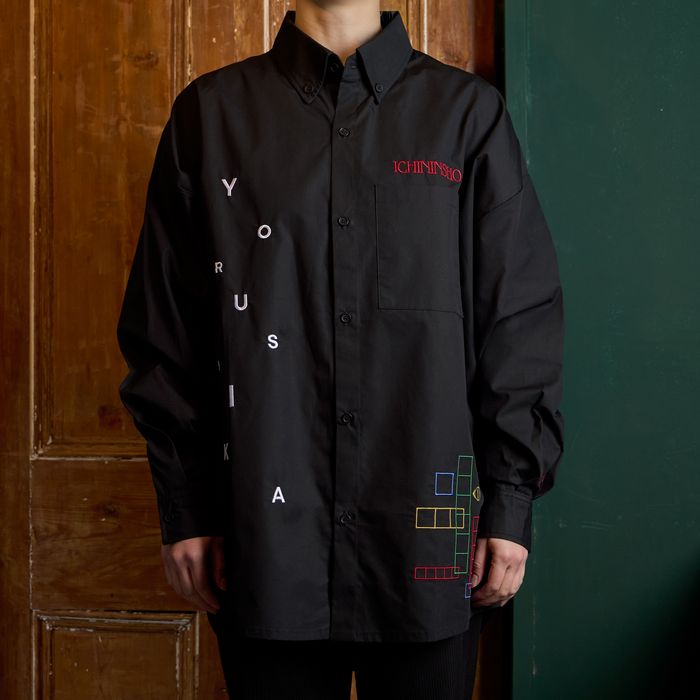 一人称 ロングシャツB(ブラック)